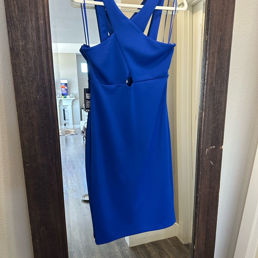 Express Royal Blue Backless Dress